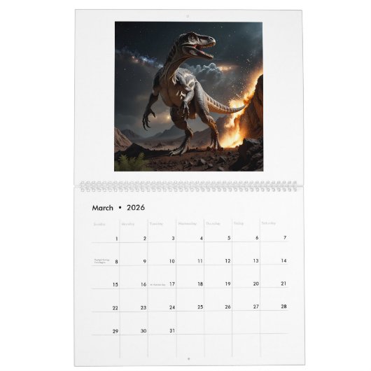 Illustrationskalender Kalender (Mär 2026)