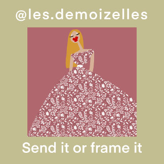 Illustrationskarte für das weiße Blumenkleid Einladung