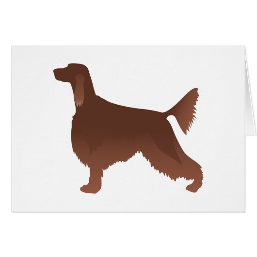 Illustrationskarte für die irische Setter-Silhouet (Vorderseite (Horizontal))