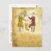 Illustrationskarte für mittelalterliche Kräuterhan Postkarte (Vorne/Hinten)
