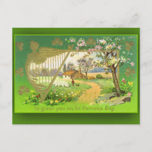 Illustrationskarten für die hübsche irische Landsc Postkarte