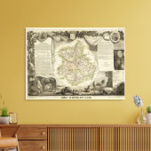 Illustrationskarten Leinwanddruck (Insitu (Wohnzimmer))