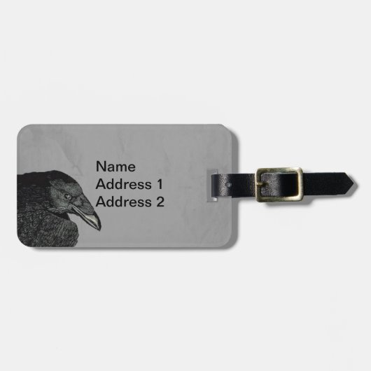 Illustrationskopfschäler aus schwarzem Keil auf gr Gepäckanhänger (Vorderseite horizontal)