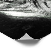 Illustrationskunst des Tigerkopfes Poster (Ecke)