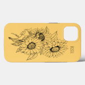 Illustrationsmonographie der Sonnenblumen Case-Mate iPhone Hülle (Rückseite (Horizontal))
