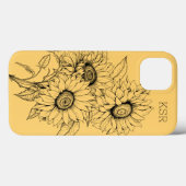 Illustrationsmonographie der Sonnenblumen Case-Mate iPhone Hülle (Rückseite (Horizontal))