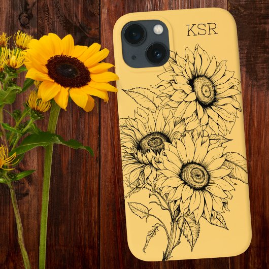 Illustrationsmonographie der Sonnenblumen Case-Mate iPhone Hülle
