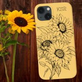 Illustrationsmonographie der Sonnenblumen iPhone Hülle