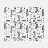 Illustrationsmotorräder Roller und Helme Fleecedecke (Vorderseite (Horizontal))