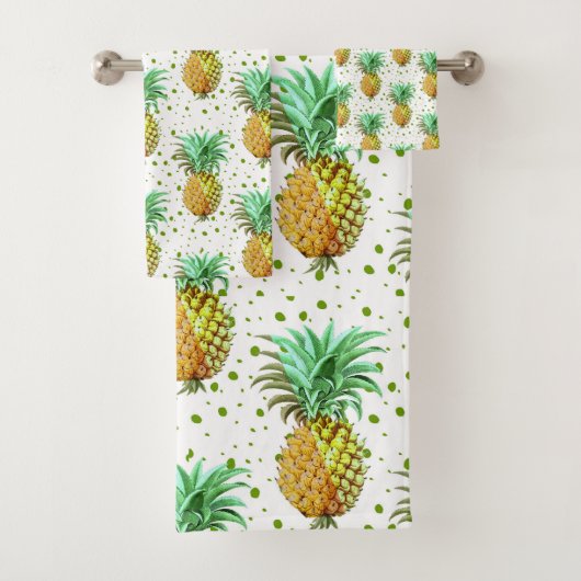 Illustrationsmuster für Ananas Badhandtuch Set (Insitu)