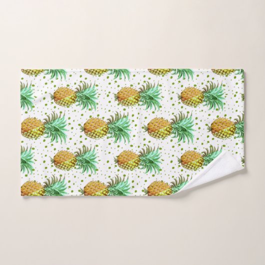 Illustrationsmuster für Ananas Badhandtuch Set (Handtuch)