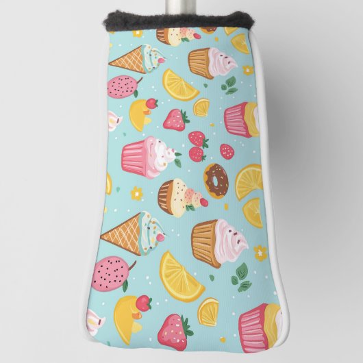 Illustrationsmuster für ansprechbare Lebensmittel Golf Headcover (Rotieren 90)