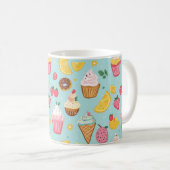 Illustrationsmuster für ansprechbare Lebensmittel Kaffeetasse (VorderseiteRechts)