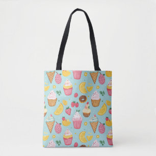 Illustrationsmuster für ansprechbare Lebensmittel Tasche