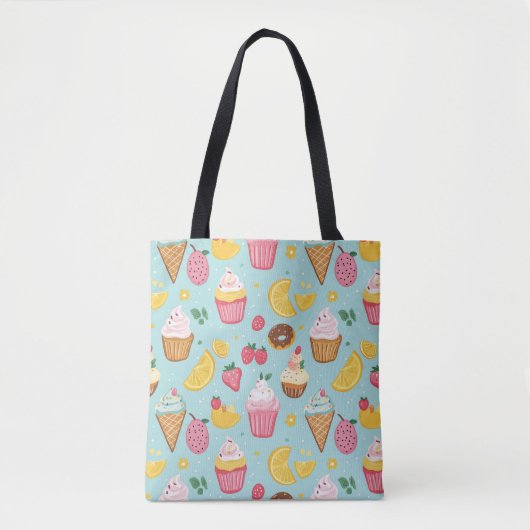 Illustrationsmuster für ansprechbare Lebensmittel Tasche (Vorderseite)