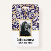 Illustrationsmuster für das blaue Blattmuster der  Ausweis (Vorderseite)