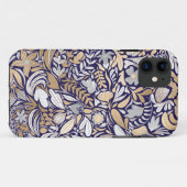 Illustrationsmuster für das blaue Blattmuster der  Case-Mate iPhone Hülle (Rückseite (Horizontal))