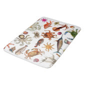 Illustrationsmuster für das Leben unter Wasser Badematte (Schrägansicht)