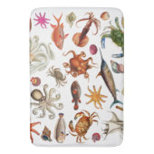 Illustrationsmuster für das Leben unter Wasser Badematte (Vorderseite Vertikal)