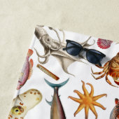 Illustrationsmuster für das Leben unter Wasser Strandtuch (Beispiel)