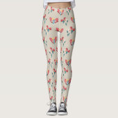 Illustrationsmuster für florale Fee Leggings (Vorderseite)