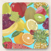Illustrationsmuster für gemischte tropische Frücht Getränkeuntersetzer (Vorderseite)