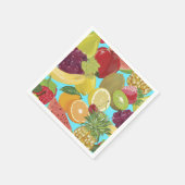 Illustrationsmuster für gemischte tropische Frücht Serviette (Ecke)