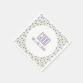 Illustrationsmuster für Whimsical Red Wine Glas Serviette (Ecke)