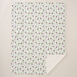 Illustrationsmuster für Wimsikal Rotes Weinglas Sherpadecke