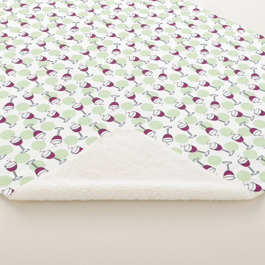 Illustrationsmuster für Wimsikal Rotes Weinglas Sherpadecke (3/4)