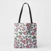 Illustrationsmuster mit alten Himbeerblättern Tasche (Vorderseite)
