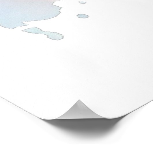 Illustrationsplatz der Watercolor-Wüste Poster (Ecke)