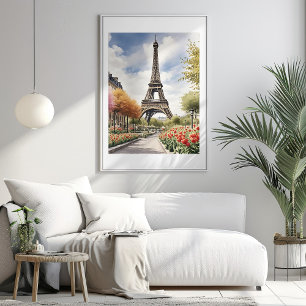 Illustrationsposter Eiffelturm Paris Poster