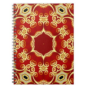 Illustrationsrahmen mit Muster gold pp Notizblock