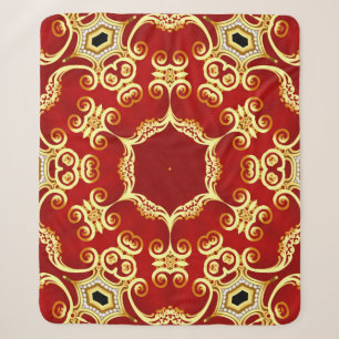 Illustrationsrahmen mit Muster gold pp Sherpadecke