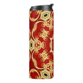 Illustrationsrahmen mit Muster gold pp Thermosbecher (Nach links gedreht)
