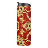 Illustrationsrahmen mit Muster gold pp Thermosbecher (Nach rechts gedreht)