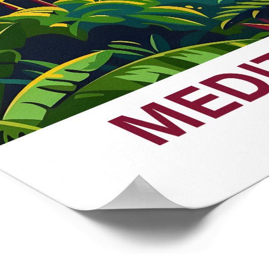 Illustrationsreise zum mediterranen Wald Poster (Ecke)