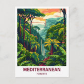 Illustrationsreise zum mediterranen Wald Postkarte (Vorderseite)