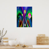 Illustrationsschwindel Poster (Küche)