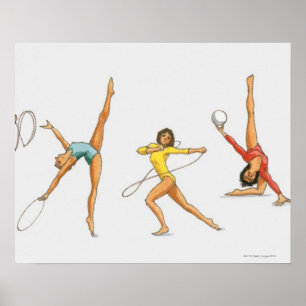 Illustrationsserie, die rhythmisch dargestellt wir poster