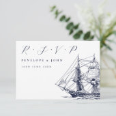 Illustrationsskript für das Segel RSVP Karte (Stehend Vorderseite)
