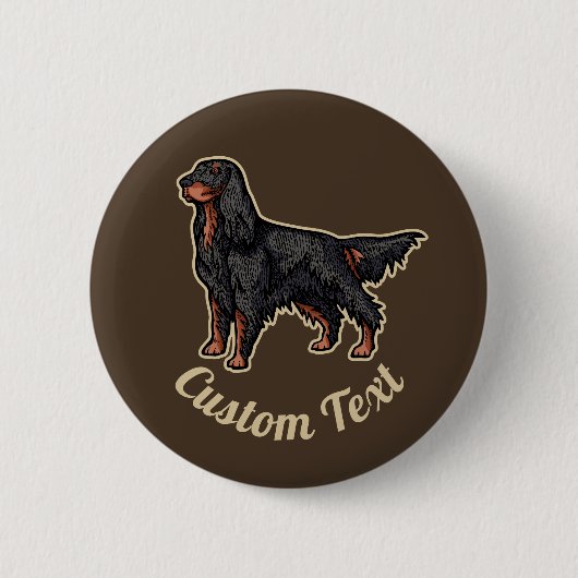 Illustrationstaste des Gordon Setter Button (Vorderseite)