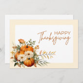 Illustrative Aquarellblume Erntedank Feiertagskarte (Vorne/Hinten)