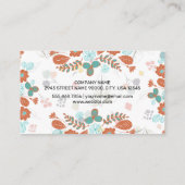 Illustrative Blume Blumenelemente Visitenkarte (Rückseite)