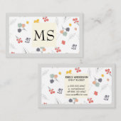 Illustrative Blume Blumenelemente Visitenkarte (Vorne/Hinten)