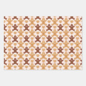 Illustrative braunblaue Weihnachtsmotive Set Geschenkpapier Set (Vorderseite 2)