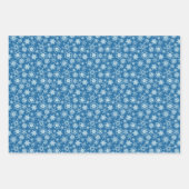 Illustrative braunblaue Weihnachtsmotive Set Geschenkpapier Set (Vorderseite)