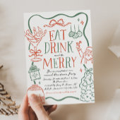 Illustrative Christmas Party Invitation Einladung