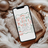 Illustrative Christmas Party Invitation Einladung